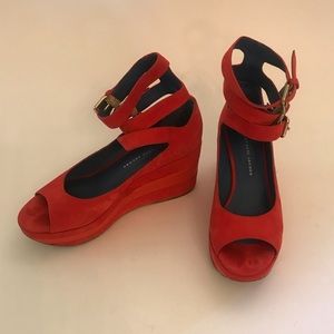 Marc Jacobs red suede shoes 38.5 (8.5)
